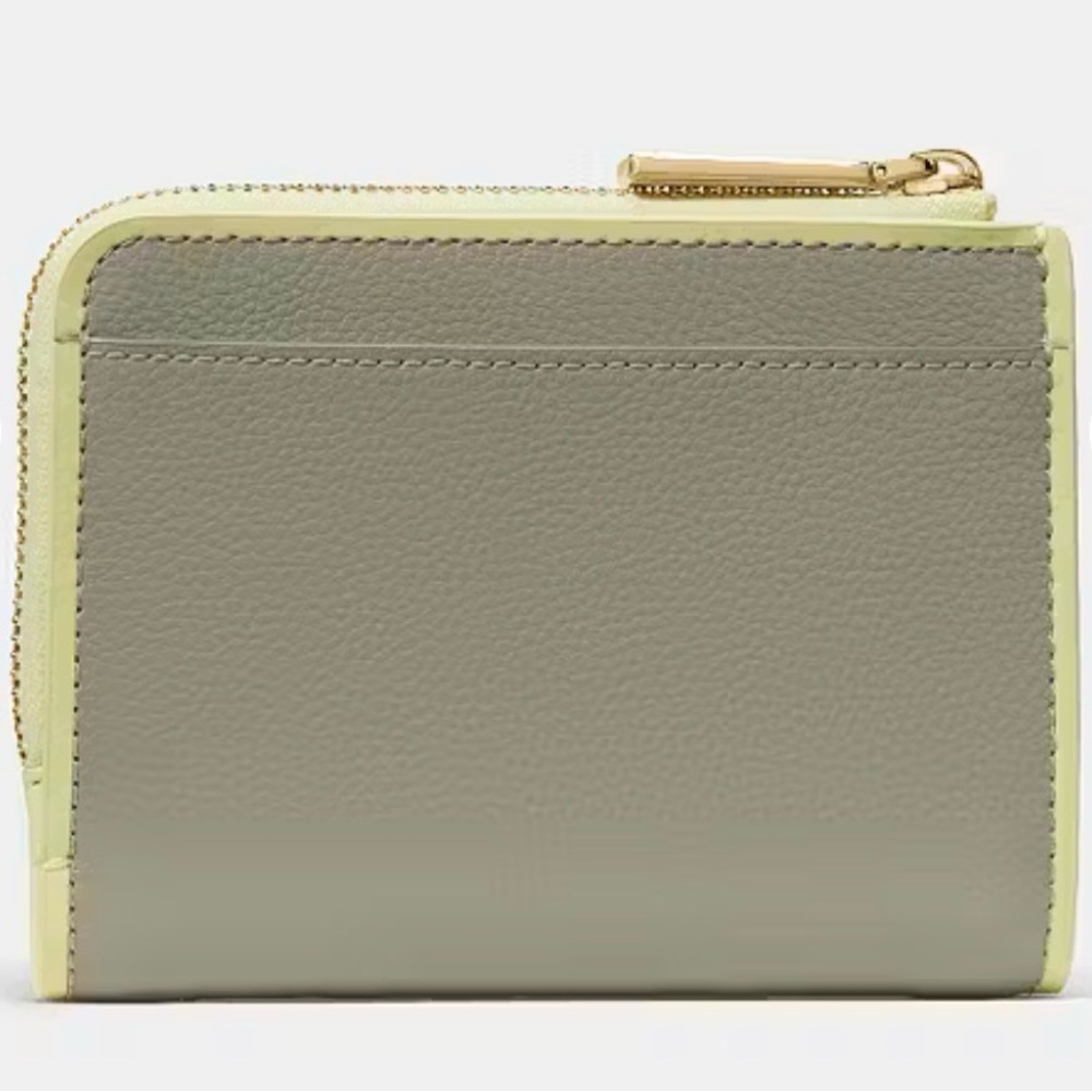 Kate Spade Gray and Yellow L-Zip Wallet - Picture 4 of 8